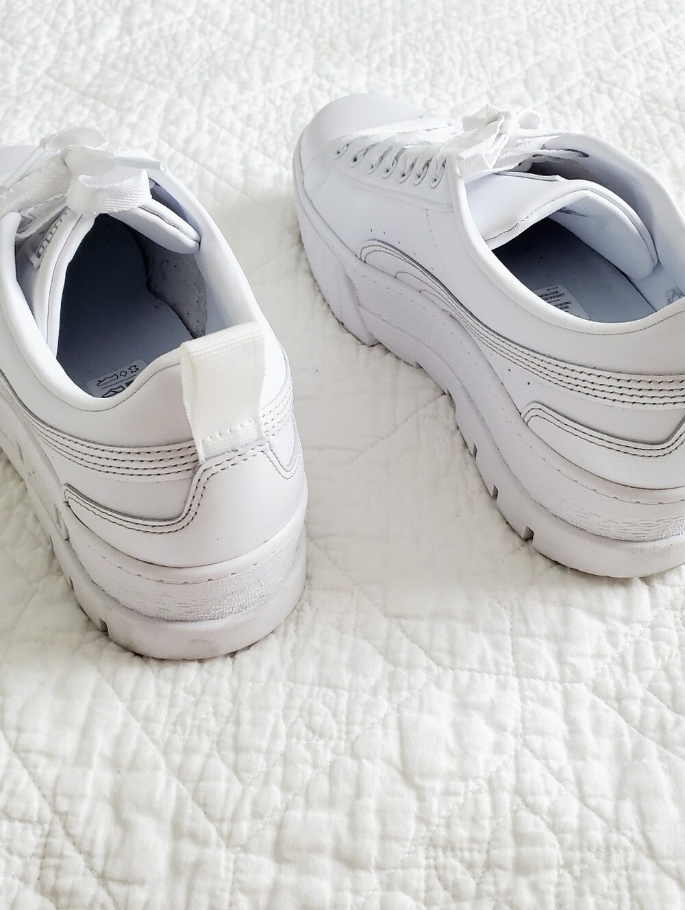 Puma Mayze Glow Sneakers in White and Metallic - Picture 7 of 13